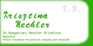 krisztina mechler business card